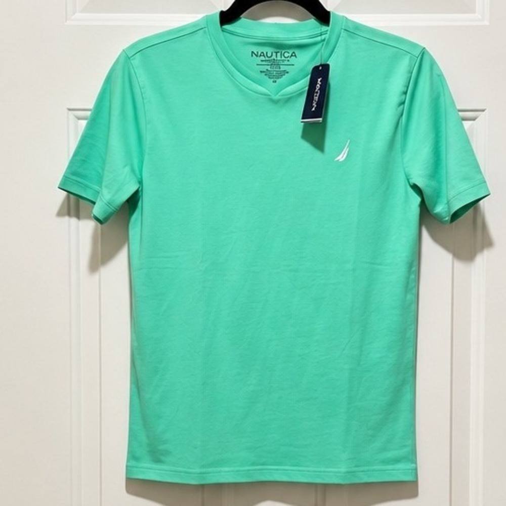 Nautica Boys Spearmint Green Short Sleeve Cotton T-Shirt Size M 10/12 NSSHA01F
